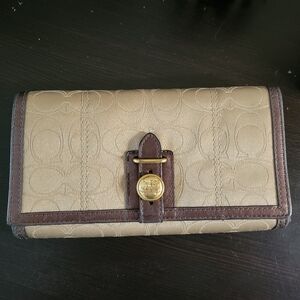 Coach Tan and Brown Wallet